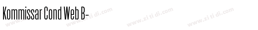 Kommissar Cond Web B字体转换